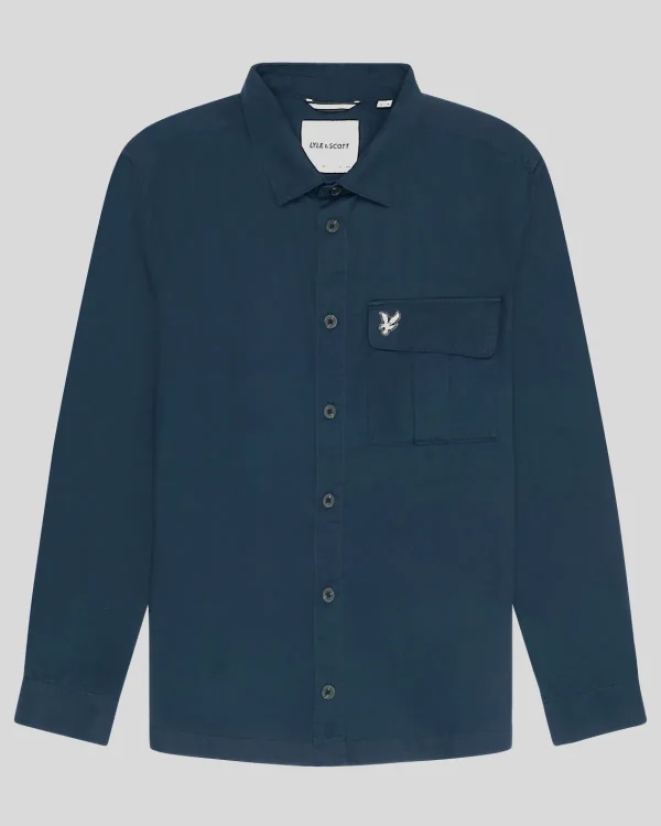 Lyle & Scott Mäntel & Jacken<Premium Überhemd mit plissierten Taschen MidnightNavy