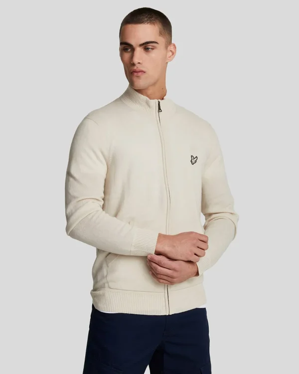 Lyle & Scott Reframed<Premium Kaschmir-Mischung Zip Through Pullover DiscoveryKhaki