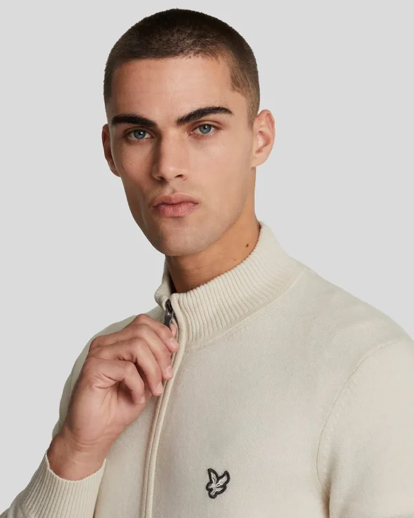Lyle & Scott Reframed<Premium Kaschmir-Mischung Zip Through Pullover DiscoveryKhaki