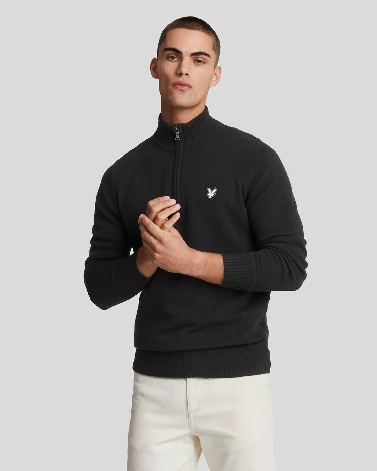 premium_lambswool__zip_pullover_0-1.webp Lyle & Scott Reframed | Pullover & Strickwaren<Premium Lambswool 1/4 Zip Pullover Lacquer