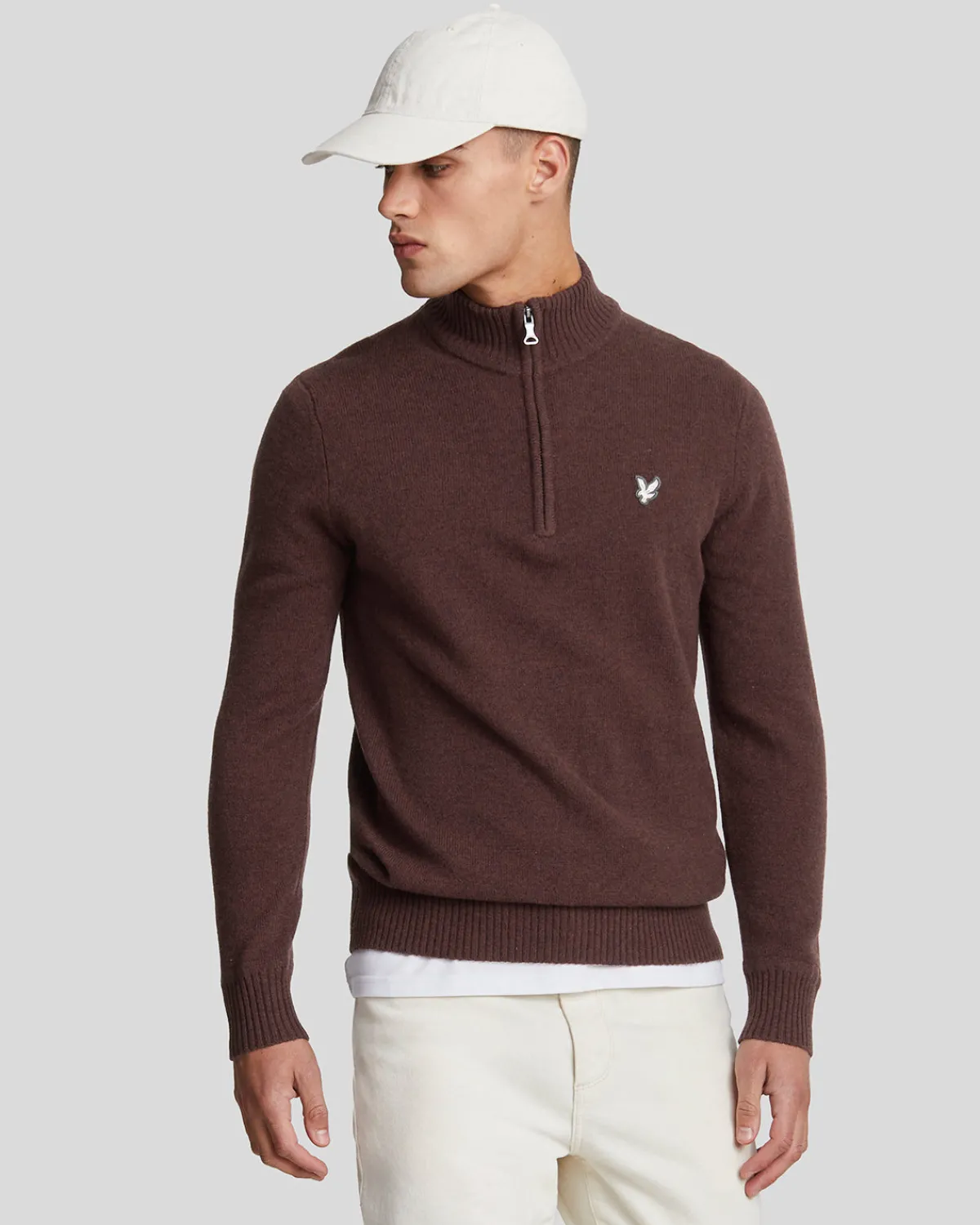 premium_lambswool__zip_pullover_0.webp Lyle & Scott Reframed<Premium Lambswool 1/4 Zip Pullover RubberRed