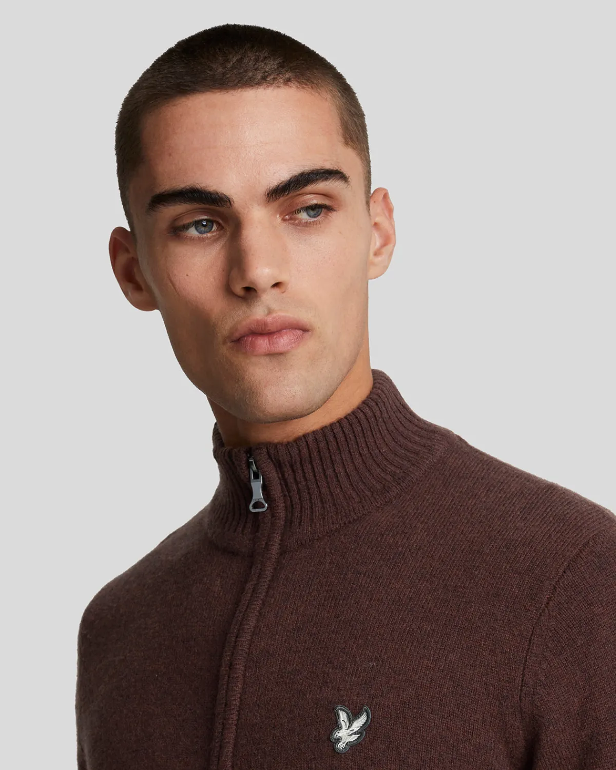 premium_lambswool__zip_pullover_3.webp Lyle & Scott Reframed<Premium Lambswool 1/4 Zip Pullover RubberRed