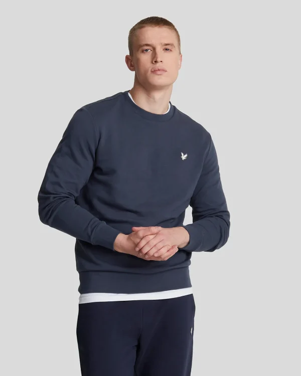 Lyle & Scott Reframed | Sweatshirts<Premium Sweatshirt mit Rundhalsausschnitt aus French Terry in Diagonalbindung MidnightNavy