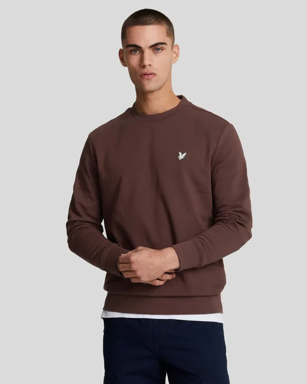 Lyle & Scott Sweatshirts<Premium Sweatshirt mit Rundhalsausschnitt aus French Terry in Diagonalbindung RubberRed