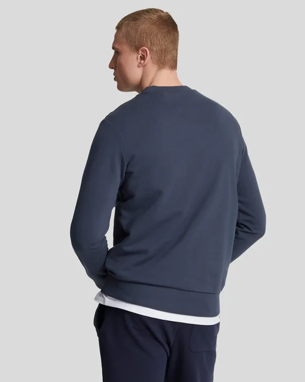 Lyle & Scott Reframed | Sweatshirts<Premium Sweatshirt mit Rundhalsausschnitt aus French Terry in Diagonalbindung MidnightNavy