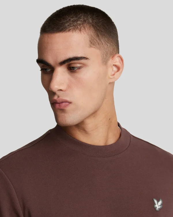 Lyle & Scott Sweatshirts<Premium Sweatshirt mit Rundhalsausschnitt aus French Terry in Diagonalbindung RubberRed