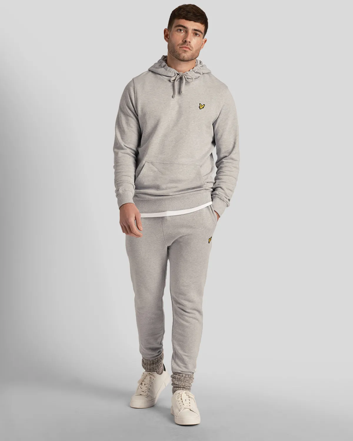 pullover_hoodie_1-16.webp Lyle & Scott Kapuzenpullover<Pullover Hoodie HellgraueMergel