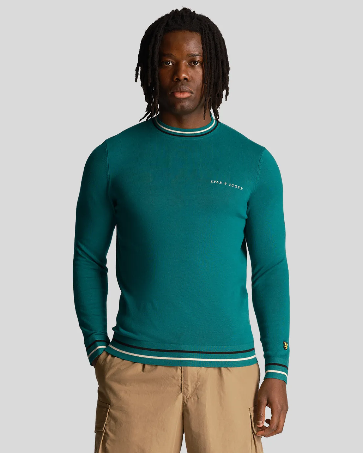 pullover_mit_rundhalsausschnitt_0.webp Lyle & Scott Drehbuchsticke<Pullover mit Rundhalsausschnitt Gerichtsgrün
