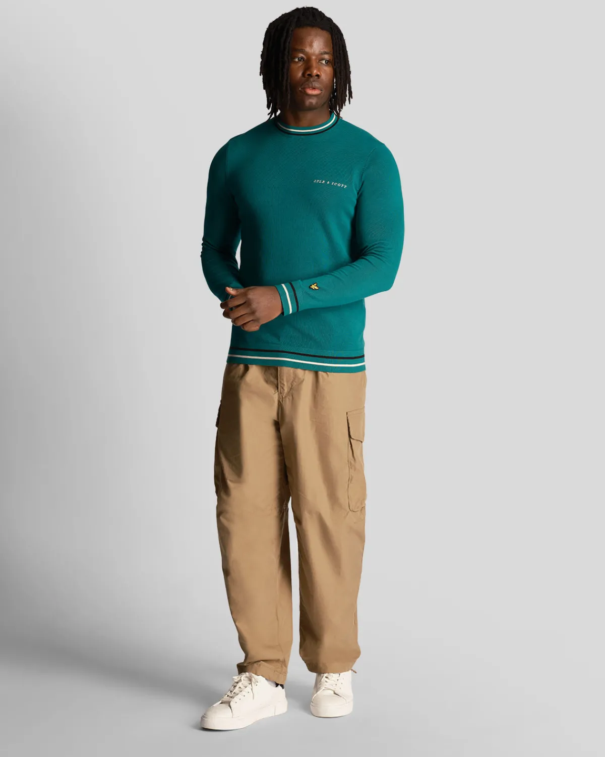 pullover_mit_rundhalsausschnitt_1.webp Lyle & Scott Drehbuchsticke<Pullover mit Rundhalsausschnitt Gerichtsgrün