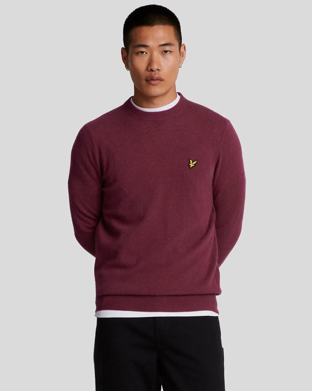 pullover_mit_rundhalsausschnitt_aus_lambswoolmischung_0-10.webp Lyle & Scott Pullover & Strickwaren<Pullover mit Rundhalsausschnitt aus Lambswool-Mischung BurgundyMarl