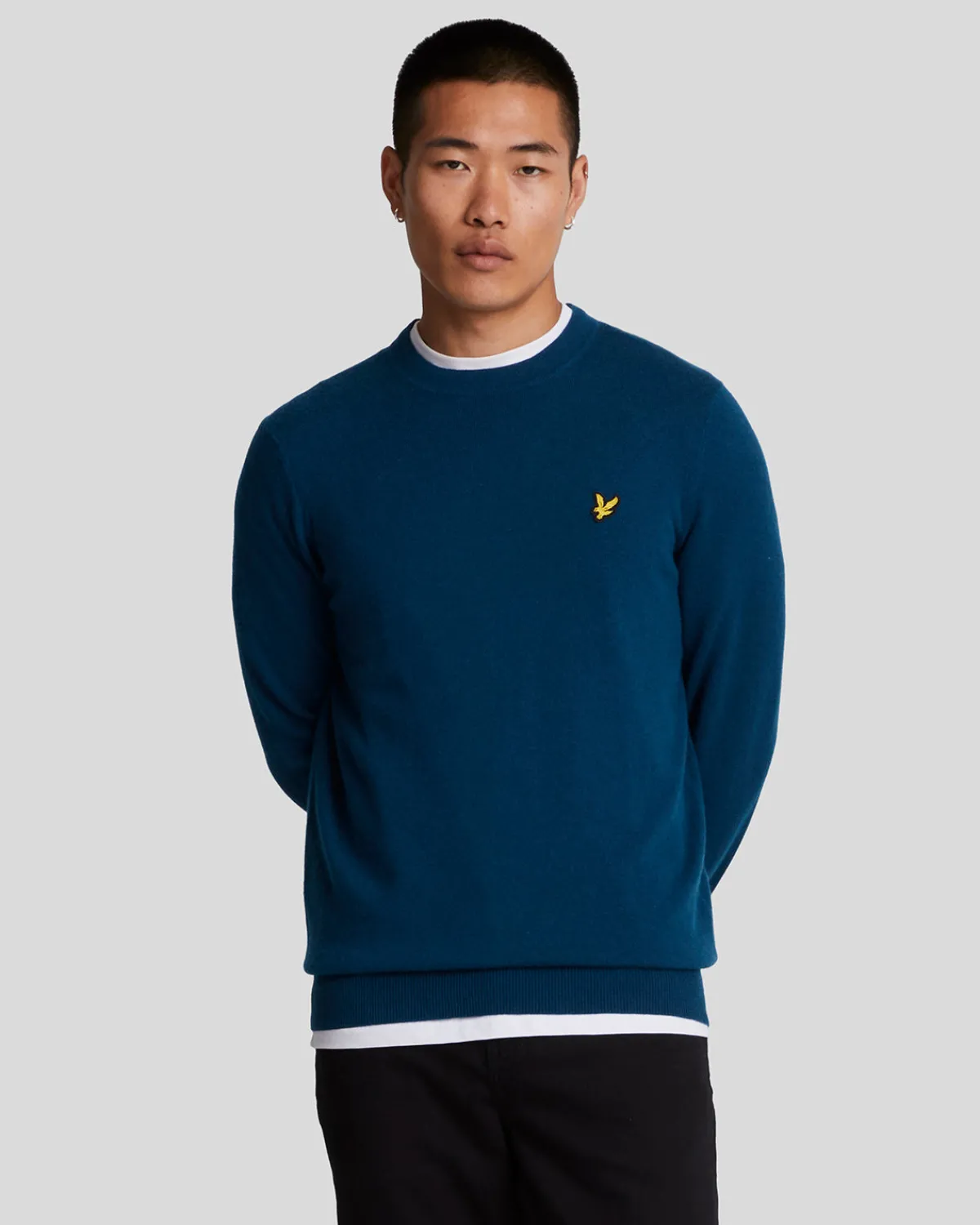 pullover_mit_rundhalsausschnitt_aus_lambswoolmischung_0-2.webp Lyle & Scott Vermächtnis | Pullover & Strickwaren<Pullover mit Rundhalsausschnitt aus Lambswool-Mischung ApresNavyMarl