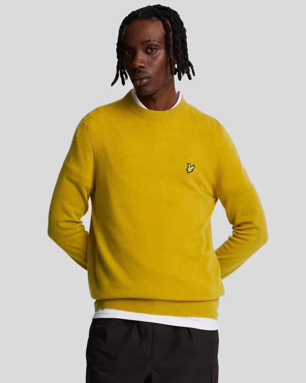 Lyle & Scott Pullover & Strickwaren<Pullover mit Rundhalsausschnitt aus Lambswool-Mischung EllanessGoldMarl