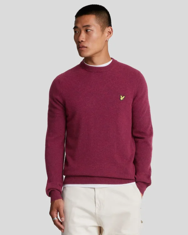 Lyle & Scott Pullover & Strickwaren<Pullover mit Rundhalsausschnitt aus Lambswool-Mischung RichBurgundyMarl