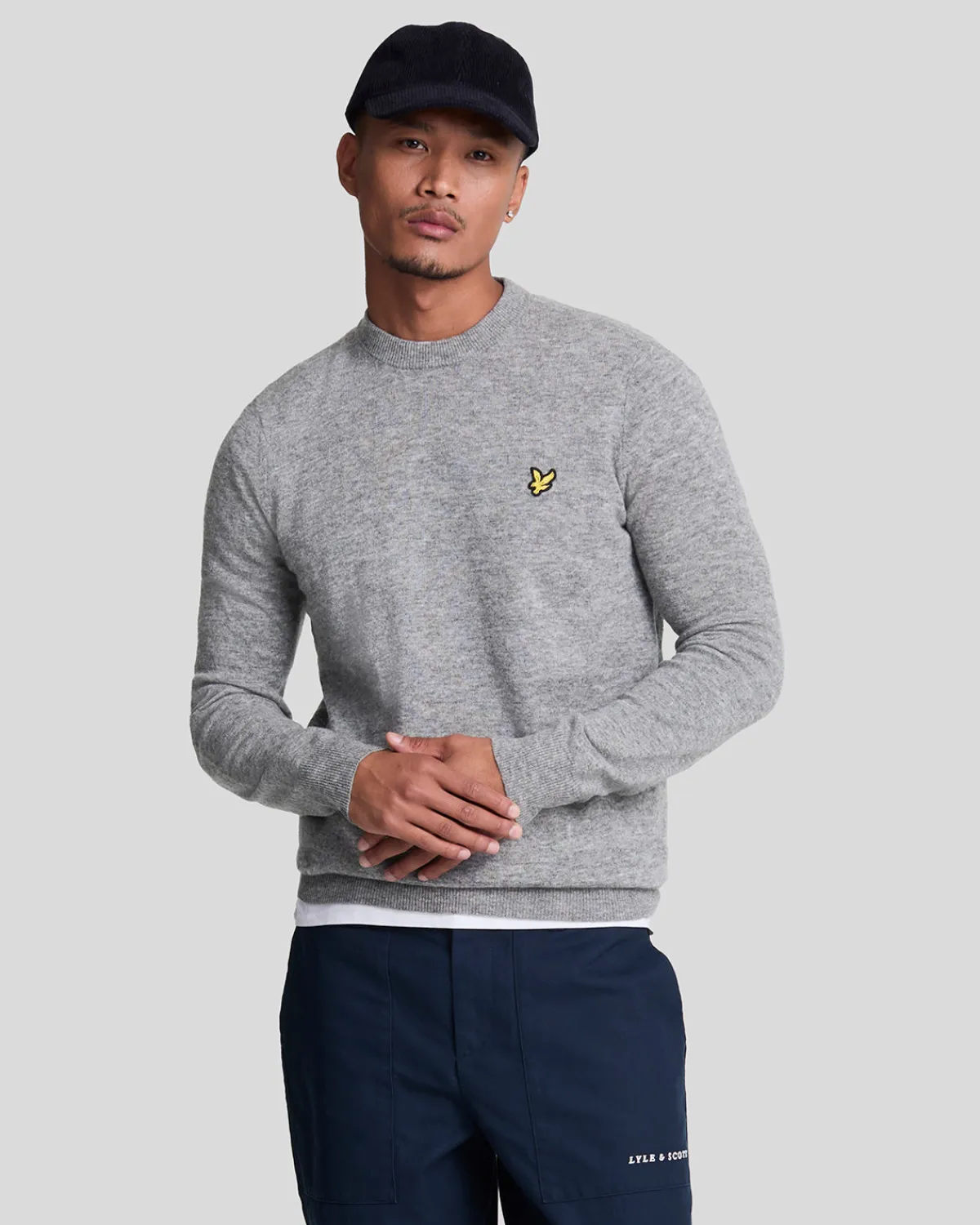 pullover_mit_rundhalsausschnitt_aus_lambswoolmischung_0-8.webp Lyle & Scott Pullover & Strickwaren<Pullover mit Rundhalsausschnitt aus Lambswool-Mischung MidGreyMarl