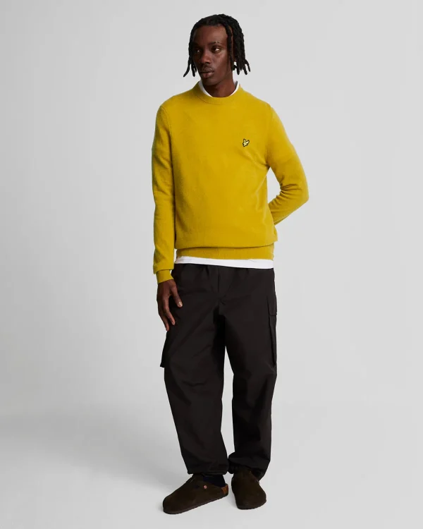 Lyle & Scott Pullover & Strickwaren<Pullover mit Rundhalsausschnitt aus Lambswool-Mischung EllanessGoldMarl