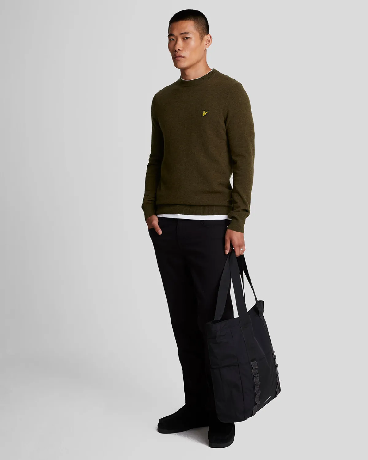 pullover_mit_rundhalsausschnitt_aus_lambswoolmischung_1-9.webp Lyle & Scott Pullover & Strickwaren<Pullover mit Rundhalsausschnitt aus Lambswool-Mischung OliveMarl