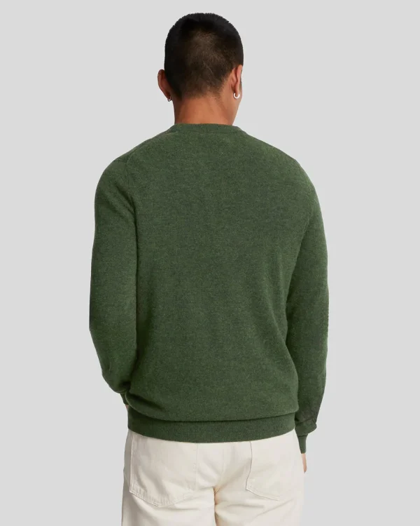 Lyle & Scott Vermächtnis | Pullover & Strickwaren<Pullover mit Rundhalsausschnitt aus Lambswool-Mischung DarkGreenMarl