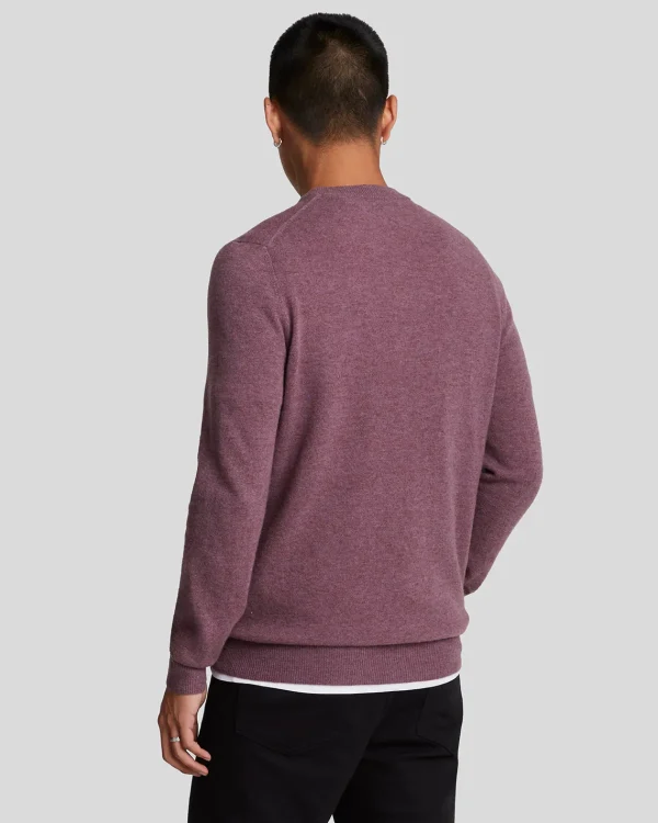 Lyle & Scott Vermächtnis | Pullover & Strickwaren<Pullover mit Rundhalsausschnitt aus Lambswool-Mischung HighlandMauveMarl