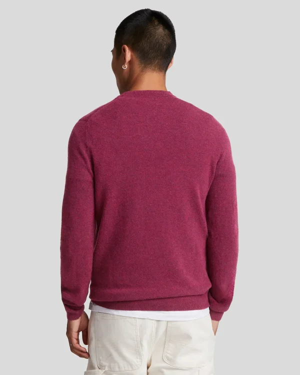 Lyle & Scott Pullover & Strickwaren<Pullover mit Rundhalsausschnitt aus Lambswool-Mischung RichBurgundyMarl