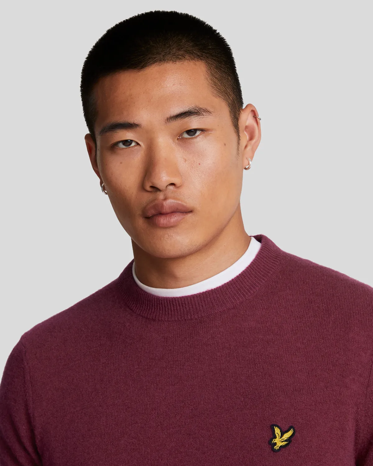 pullover_mit_rundhalsausschnitt_aus_lambswoolmischung_3-10.webp Lyle & Scott Pullover & Strickwaren<Pullover mit Rundhalsausschnitt aus Lambswool-Mischung BurgundyMarl