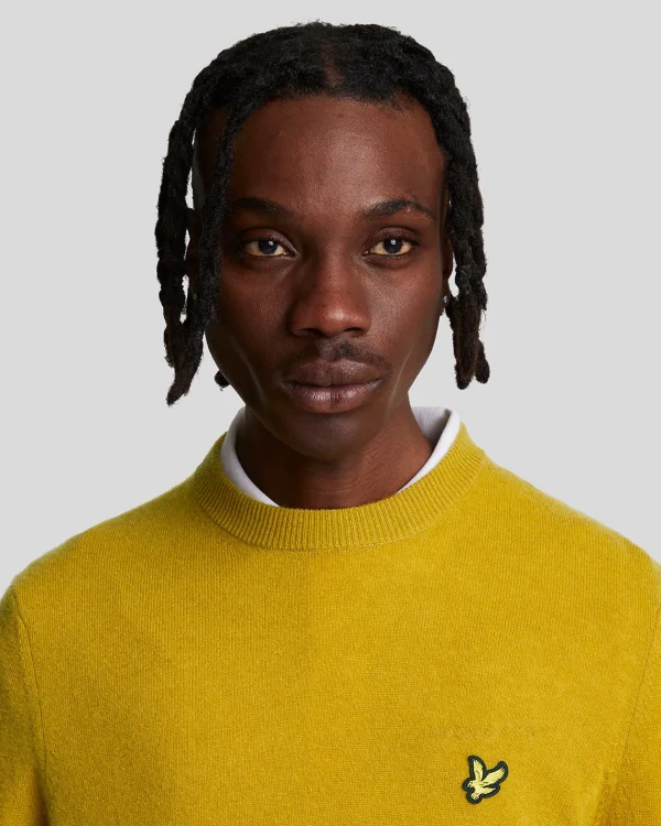 Lyle & Scott Pullover & Strickwaren<Pullover mit Rundhalsausschnitt aus Lambswool-Mischung EllanessGoldMarl