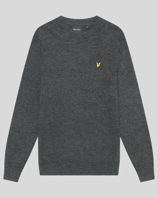 Lyle & Scott Pullover & Strickwaren<Pullover mit Rundhalsausschnitt aus Lambswool-Mischung CharcoalMarl