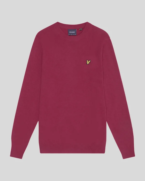 Lyle & Scott Pullover & Strickwaren<Pullover mit Rundhalsausschnitt aus Lambswool-Mischung RichBurgundyMarl