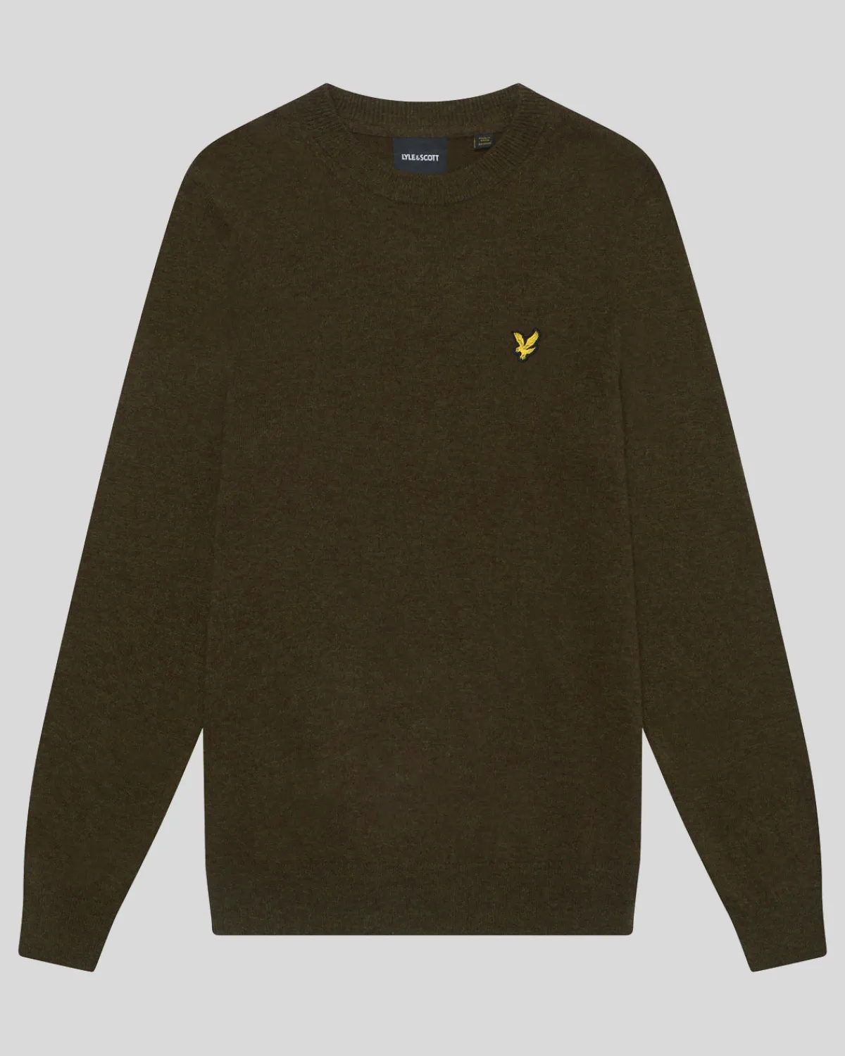 pullover_mit_rundhalsausschnitt_aus_lambswoolmischung_4-9.webp Lyle & Scott Pullover & Strickwaren<Pullover mit Rundhalsausschnitt aus Lambswool-Mischung OliveMarl