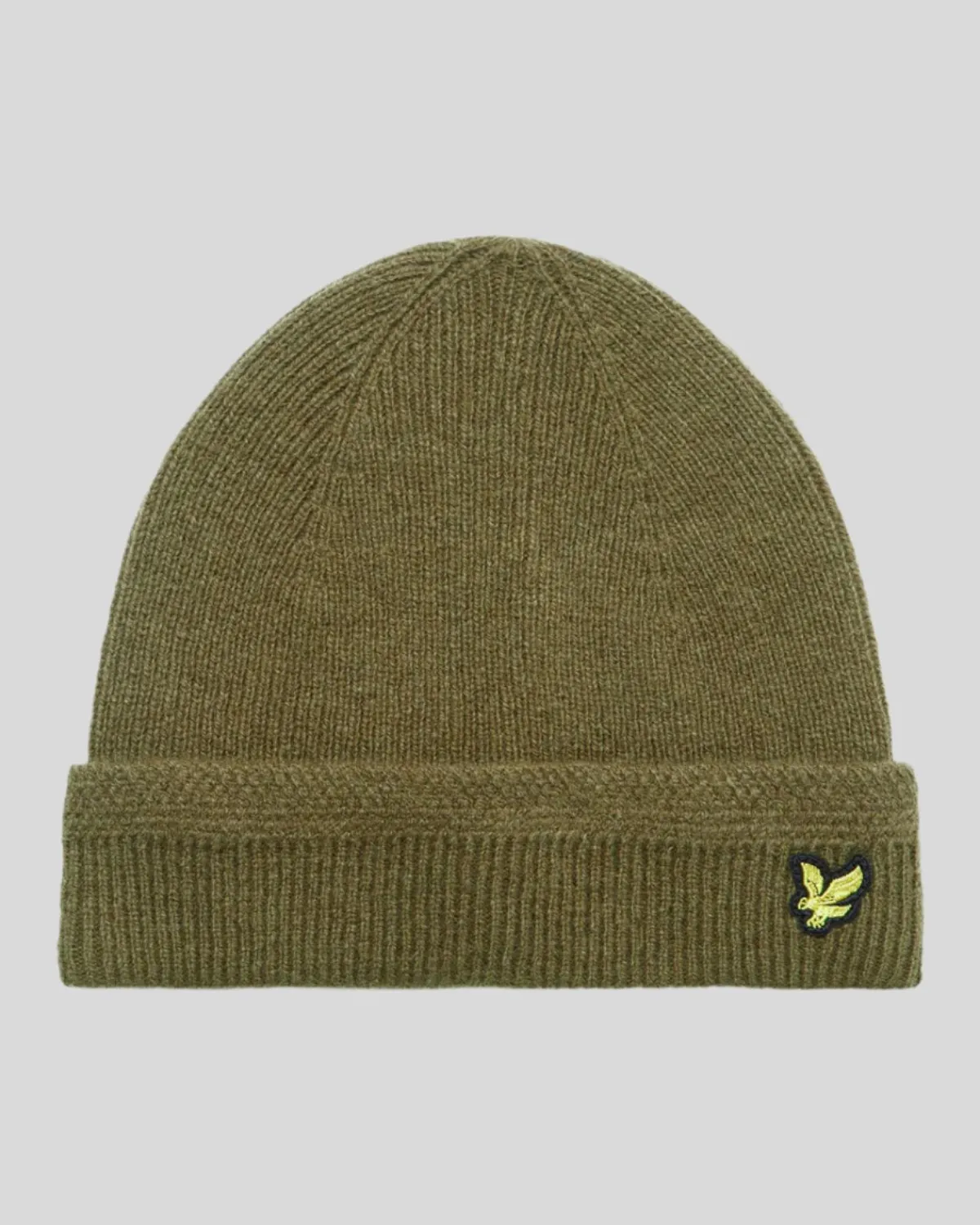 racked_rib_beanie_0.webp Lyle & Scott Kopfbedeckungen<Racked Rib Beanie Olive