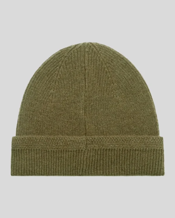 Lyle & Scott Kopfbedeckungen<Racked Rib Beanie Olive