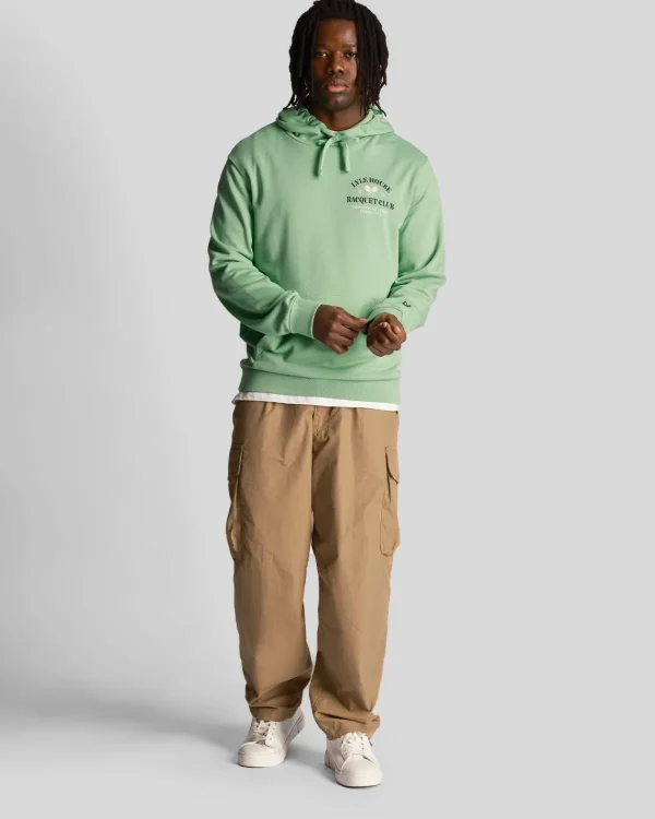 Lyle & Scott Kapuzenpullover<Racquet Club Grafik Hoodie Rasengrün