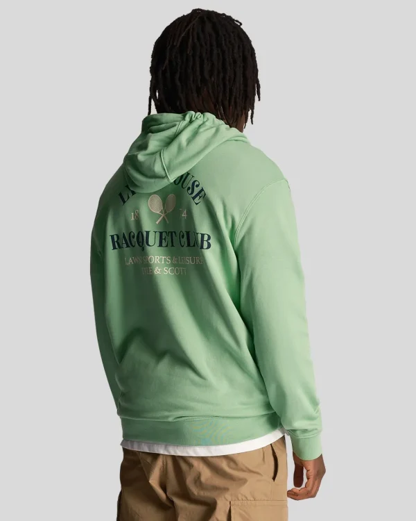 Lyle & Scott Kapuzenpullover<Racquet Club Grafik Hoodie Rasengrün