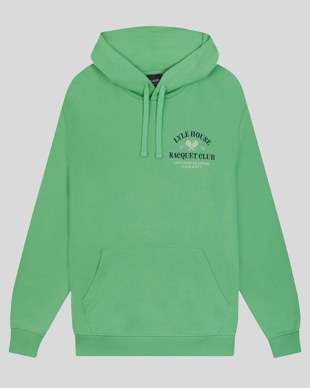 racquet_club_grafik_hoodie_4.webp Lyle & Scott Kapuzenpullover<Racquet Club Grafik Hoodie Rasengrün