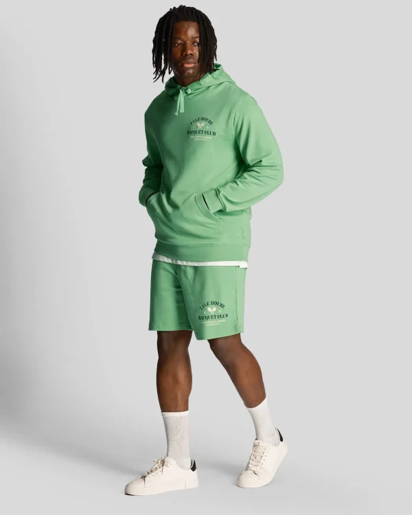 Lyle & Scott Kurze Hosen<Racquet Club Grafik Sweat Shorts Rasengrün