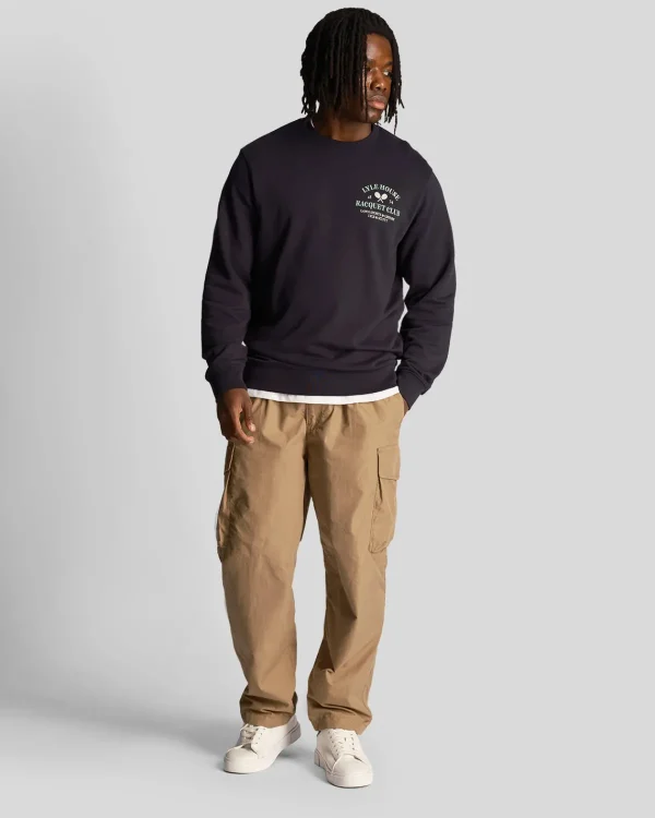 Lyle & Scott Sweatshirts<Racquet Club Grafik Sweatshirt DunkleMarine