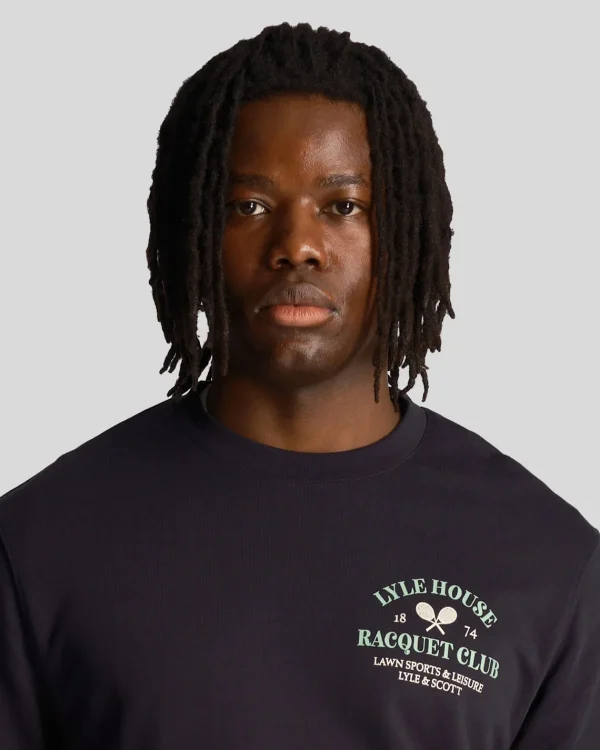 Lyle & Scott Sweatshirts<Racquet Club Grafik Sweatshirt DunkleMarine
