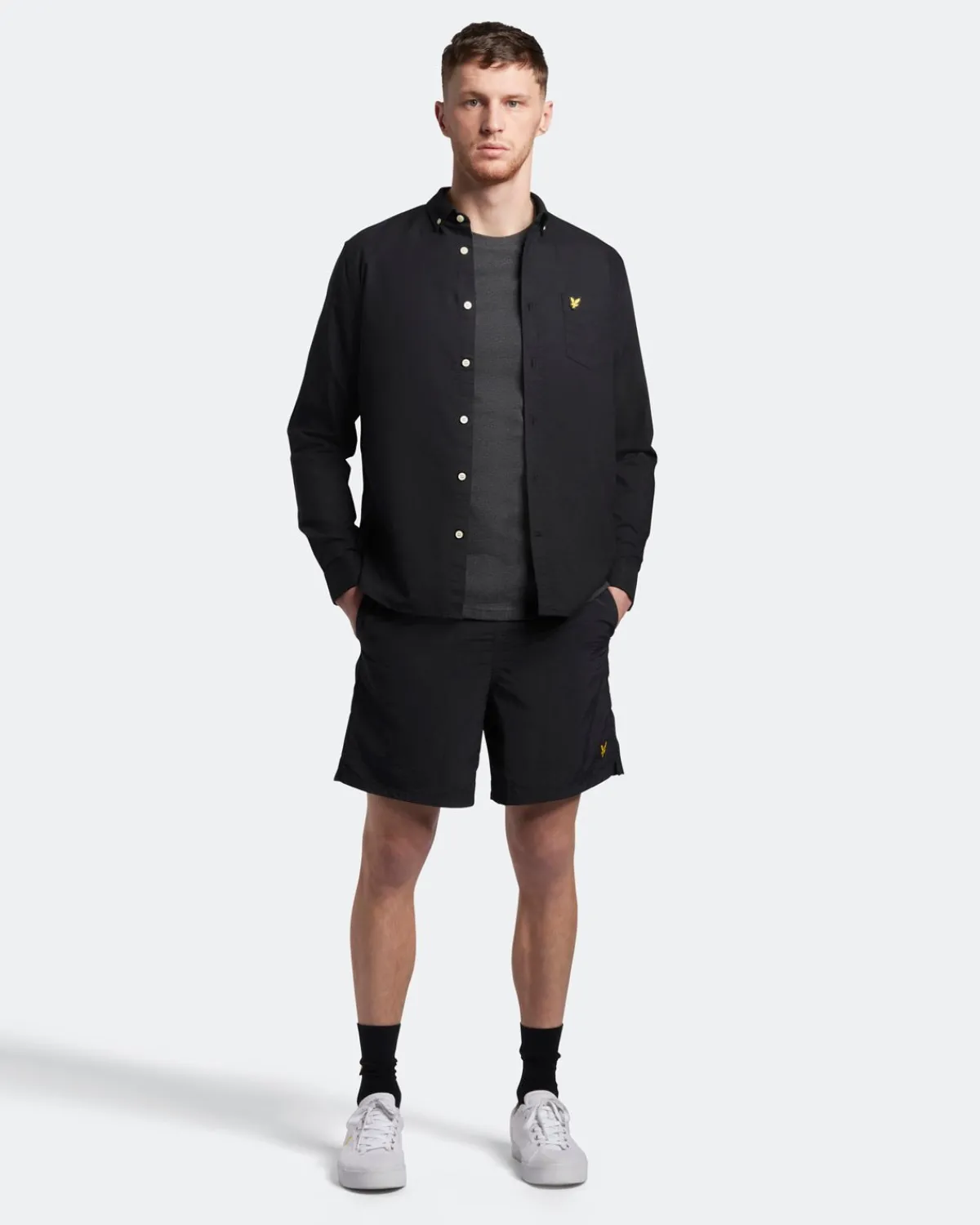 regular_fit_leichtes_oxford_hemd_1.webp Lyle & Scott Hemden<Regular Fit Leichtes Oxford Hemd Pechschwarz