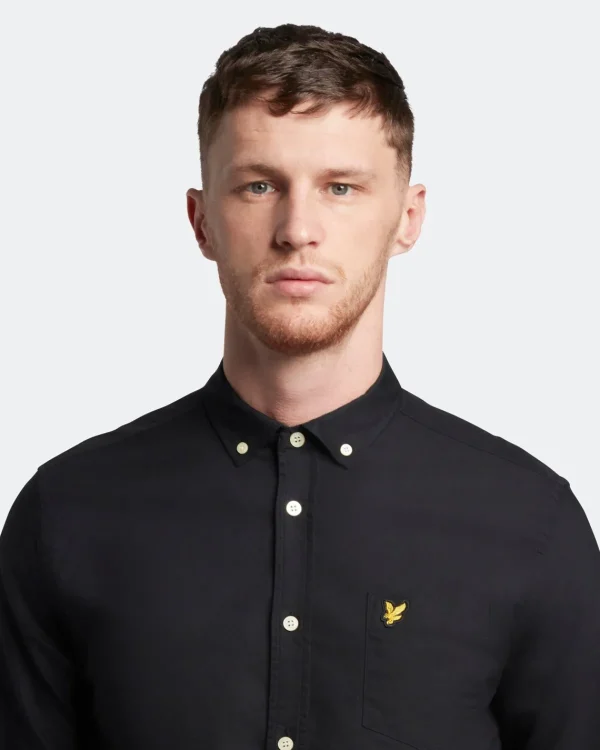 Lyle & Scott Hemden<Regular Fit Leichtes Oxford Hemd Pechschwarz