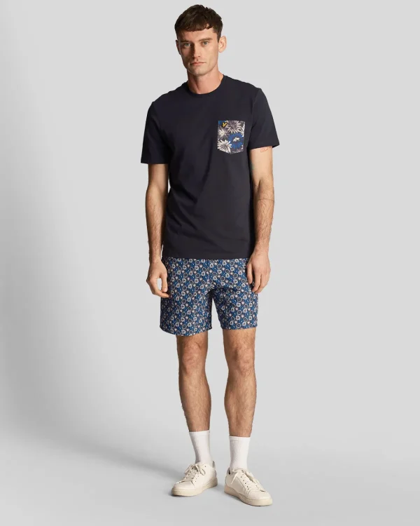 Lyle & Scott Kurze Hosen<Resort Badeshorts mit Blumendruck DunkleMarine