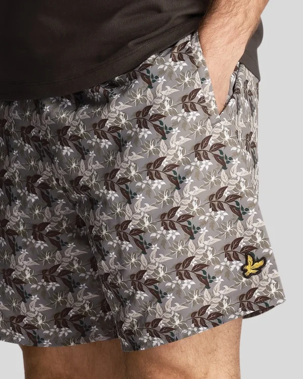 Lyle & Scott Kurze Hosen<Resort Badeshorts mit Blumendruck Gunmetal