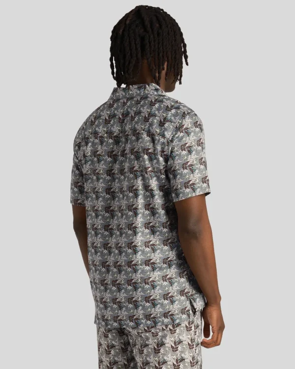 Lyle & Scott Vermächtnis | Hemden<Resort Hemd mit Blumendruck Gunmetal