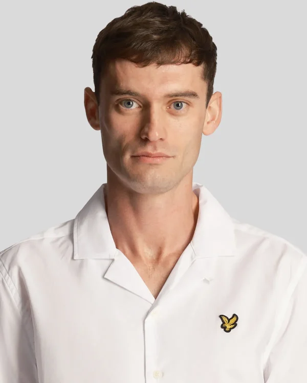 Lyle & Scott Vermächtnis | Hemden<Resort Ärmel aus Baumwollpopeline Weiß