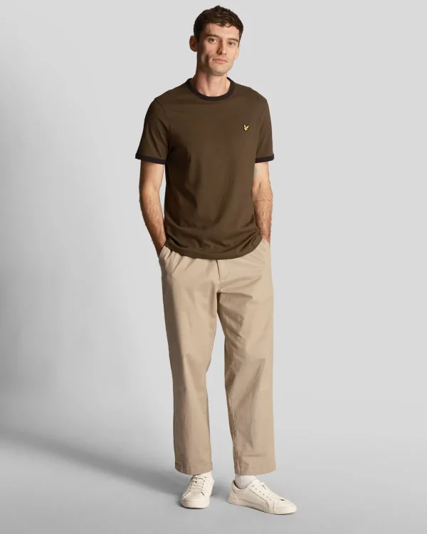 Lyle & Scott T-shirts<Ringer T-Shirt Oliven-/Jetschwarz