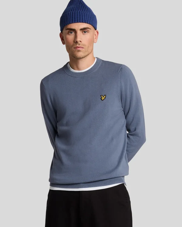 Lyle & Scott Pullover & Strickwaren<Rundhals-Pullover aus Baumwolle MistBlue