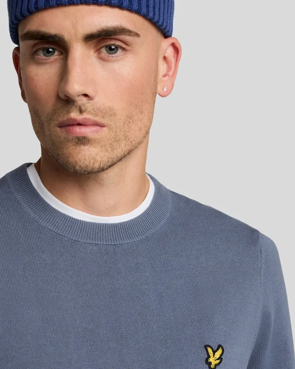 Lyle & Scott Pullover & Strickwaren<Rundhals-Pullover aus Baumwolle MistBlue