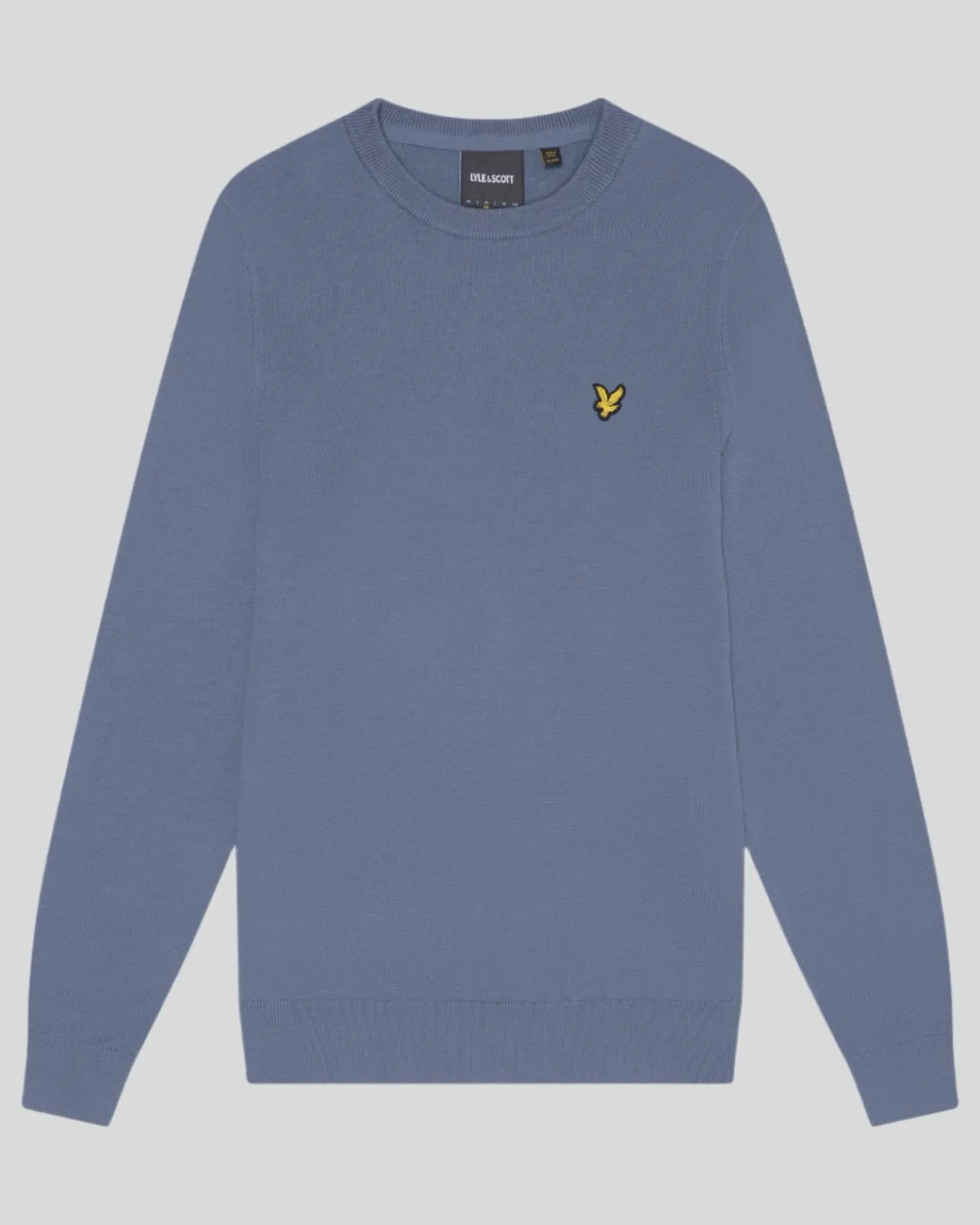 rundhalspullover_aus_baumwolle_4.webp Lyle & Scott Pullover & Strickwaren<Rundhals-Pullover aus Baumwolle MistBlue