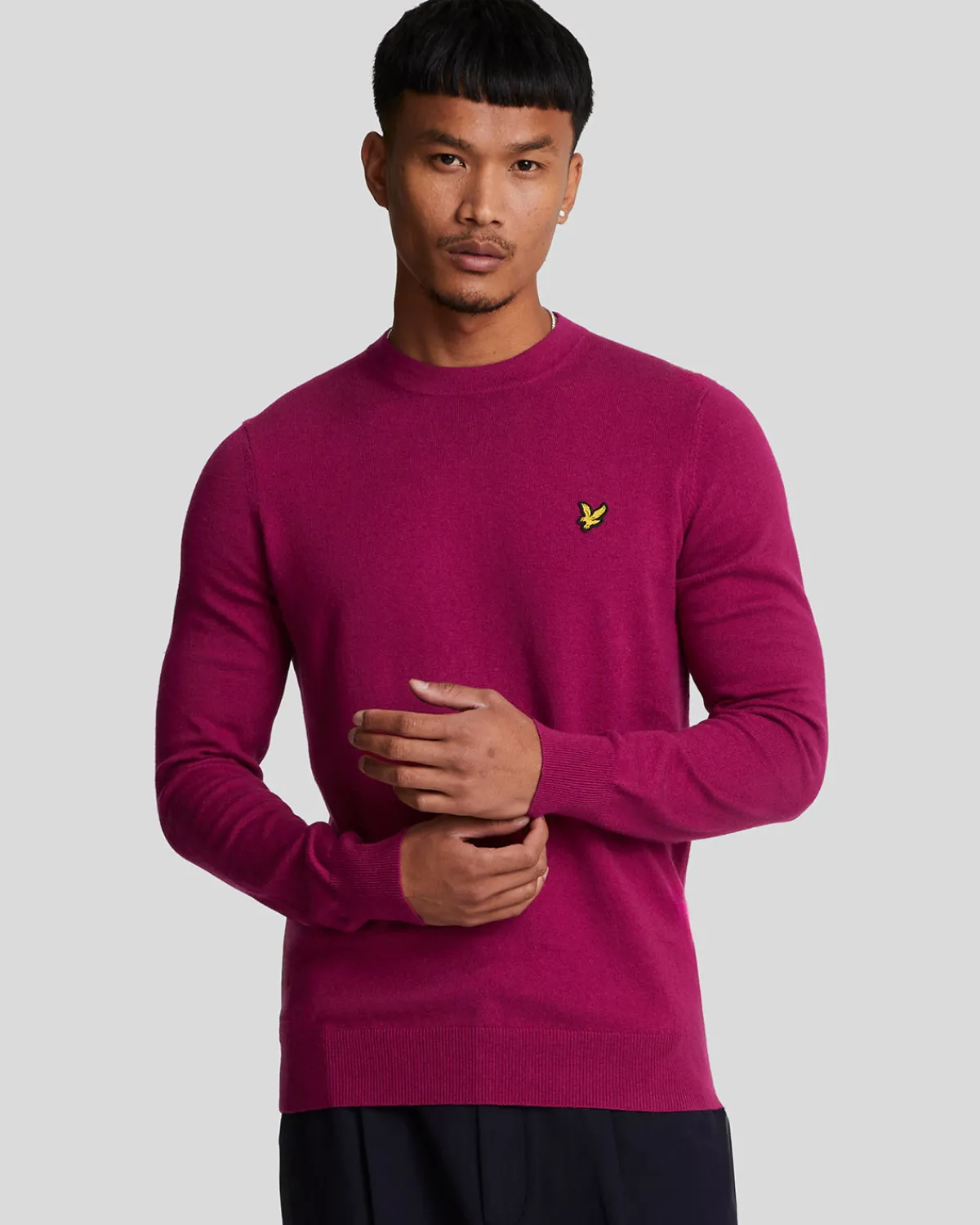rundhalspullover_aus_baumwolle_und_merino_0-15.webp Lyle & Scott Pullover & Strickwaren<Rundhals-Pullover aus Baumwolle und Merino ReicherBurgunder