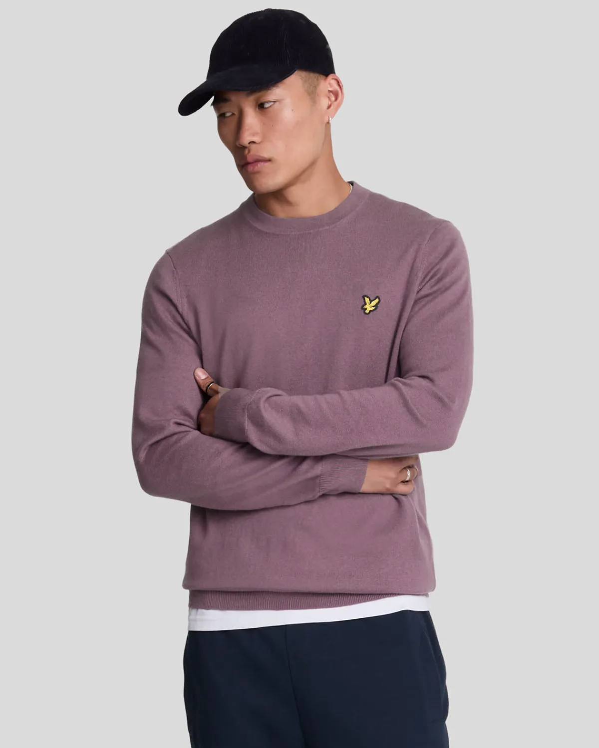 rundhalspullover_aus_baumwolle_und_merino_0-16.webp Lyle & Scott Pullover & Strickwaren<Rundhals-Pullover aus Baumwolle und Merino HighlandMauve