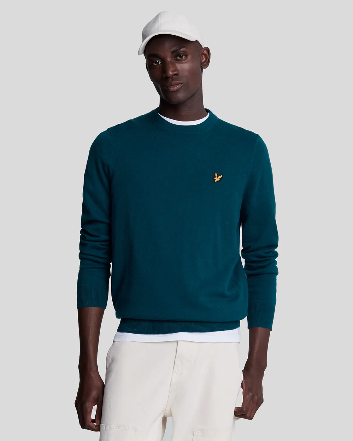 rundhalspullover_aus_baumwolle_und_merino_0-9.webp Lyle & Scott Pullover & Strickwaren<Rundhals-Pullover aus Baumwolle und Merino ApresNavy
