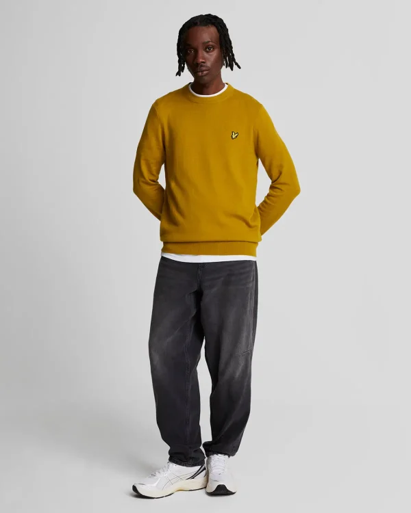 Lyle & Scott Pullover & Strickwaren<Rundhals-Pullover aus Baumwolle und Merino EllanessGold